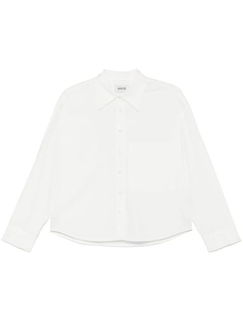 AGOLDE Naya cropped shirt - White - zdjęcie produktu nr 1