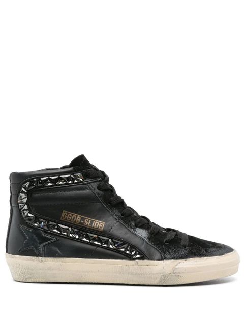 Golden Goose Slide crystal-embellished sneakers - Black - zdjęcie produktu nr 1