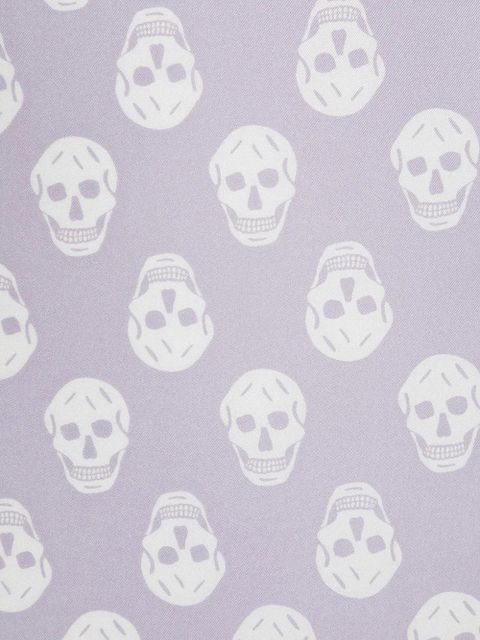 Alexander McQueen skull-print silk scarf - Purple - zdjęcie produktu nr 2