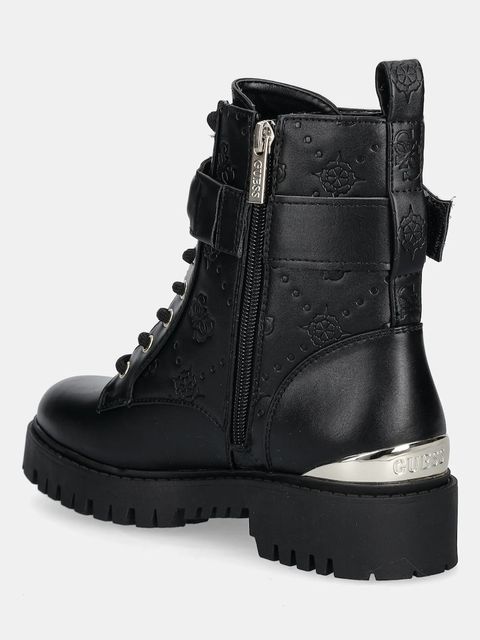 Guess botki ORANDA2 damskie kolor czarny na płaskim obcasie FLTORA FAL10