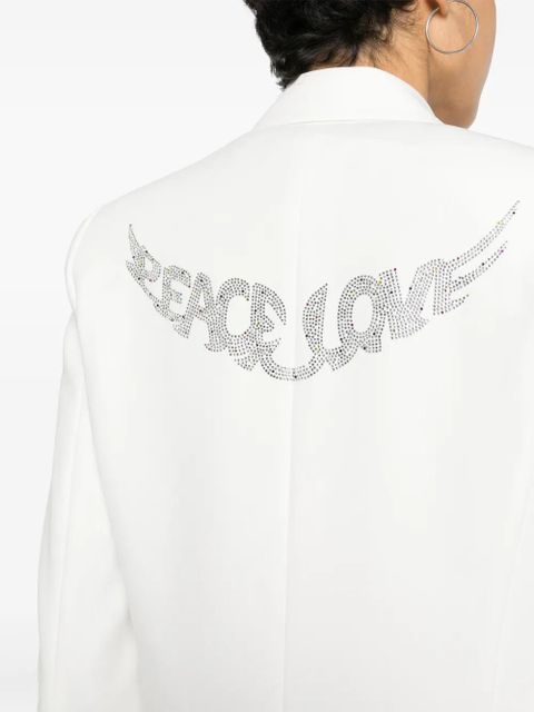 Zadig&Voltaire Visit crystal-embellished blazer - White