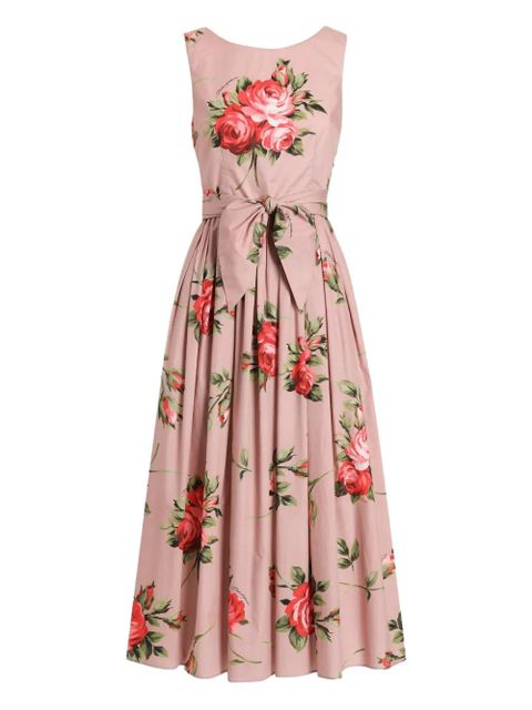 Dolce & Gabbana floral print tie dress - Pink - zdjęcie produktu nr 1