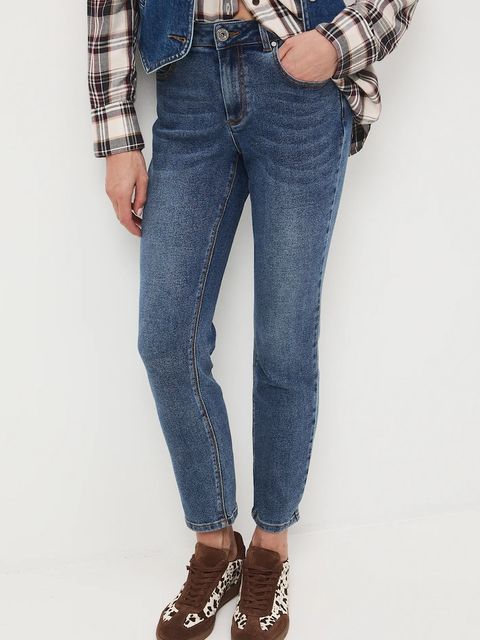Medicine jeansy damskie kolor niebieski