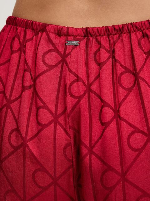 Calvin Klein Underwear spodnie piżamowe damska kolor czerwony LV00QS7536