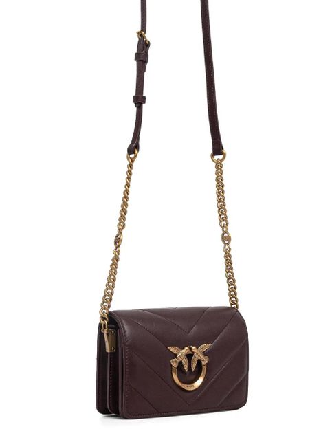 PINKO mini Love Click quilted cross body bag - Red - zdjęcie produktu nr 2