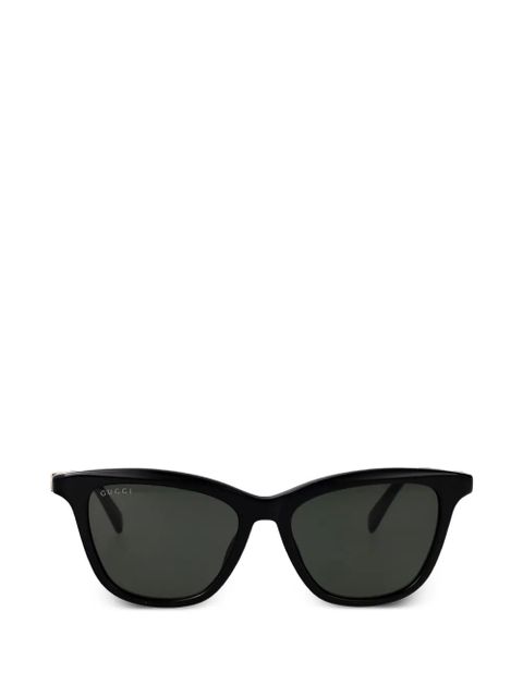 Gucci crystal-embellished logo-lettering sunglasses - Black - zdjęcie produktu nr 1