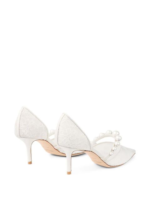 Jimmy Choo Aurelie pearl-embellished pumps - White