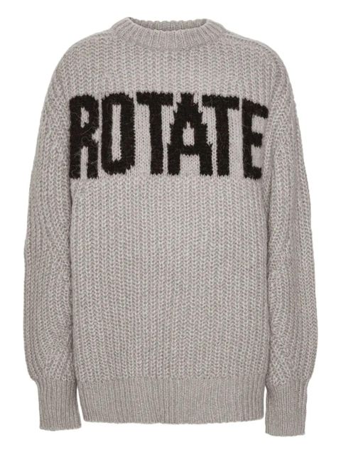 ROTATE BIRGER CHRISTENSEN logo ribbed-knit sweater - Grey - zdjęcie produktu nr 1