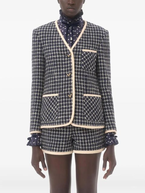Valentino Garavani bouclé blazer - Blue