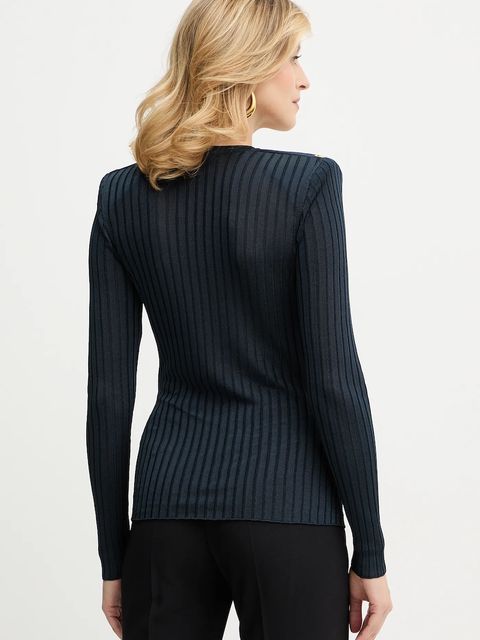 Elisabetta Franchi sweter damski kolor turkusowy lekki MK21S56E2