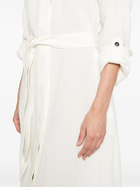 Max Mara belted midi dress - White