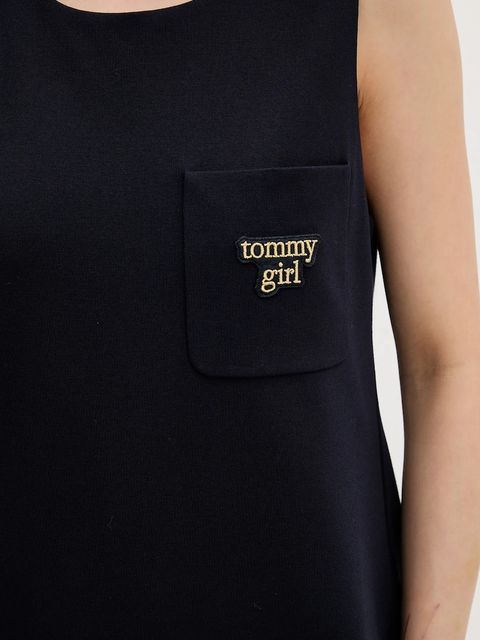 Tommy Jeans sukienka kolor granatowy mini rozkloszowana DW0DW22496