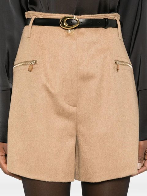 Max Mara zip-detail shorts - Neutrals