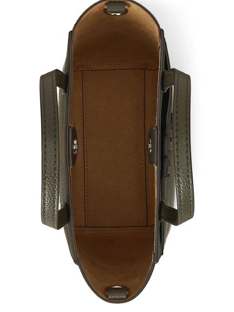 Lauren Ralph Lauren torebka skórzana kolor zielony 431966760