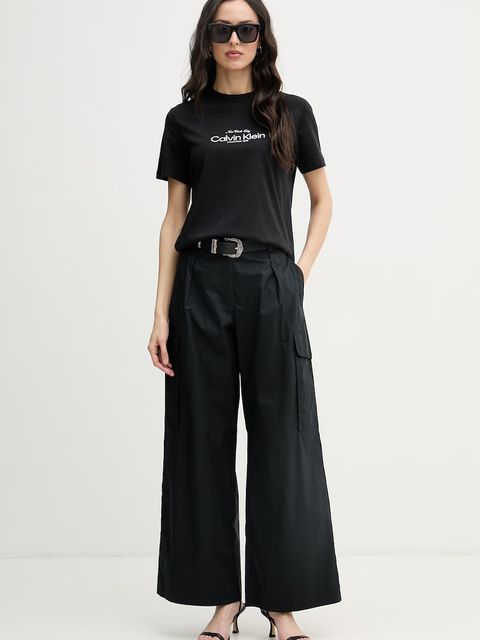 Calvin Klein Jeans T-shirt damski bawełniany - zdjęcie produktu nr 1