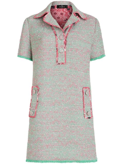 ETRO tweed polo minidress - Green - zdjęcie produktu nr 1
