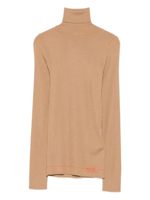 Moncler ribbed-knit turtleneck top - Neutrals - zdjęcie produktu nr 1