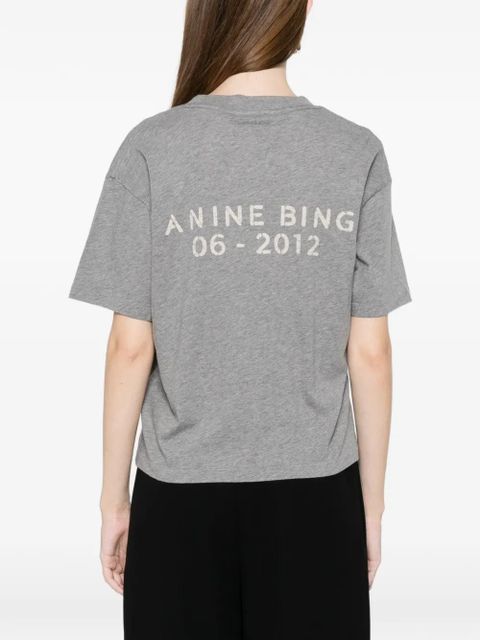 ANINE BING Wagner logo-detail T-shirt - Grey