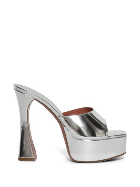 Amina Muaddi Dalida plateau sandals - Silver - zdjęcie produktu nr 1