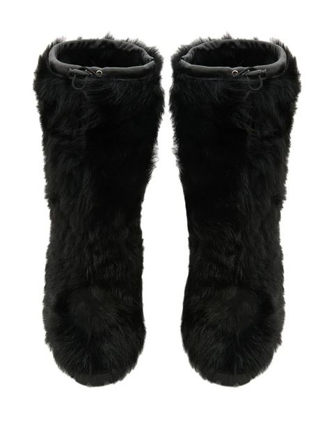 Yves Salomon shearling knee-high boots - Black