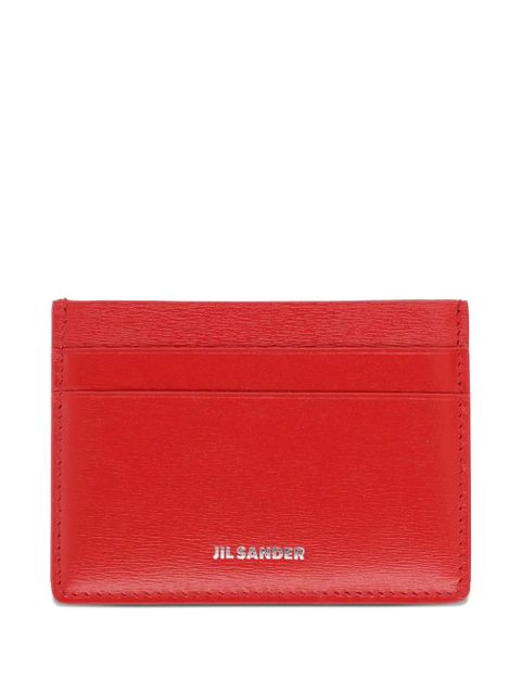 Jil Sander logo-stamp cardholder - Red - zdjęcie produktu nr 1