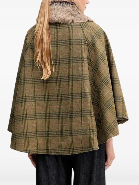 Barbour Llily checked cape - Green