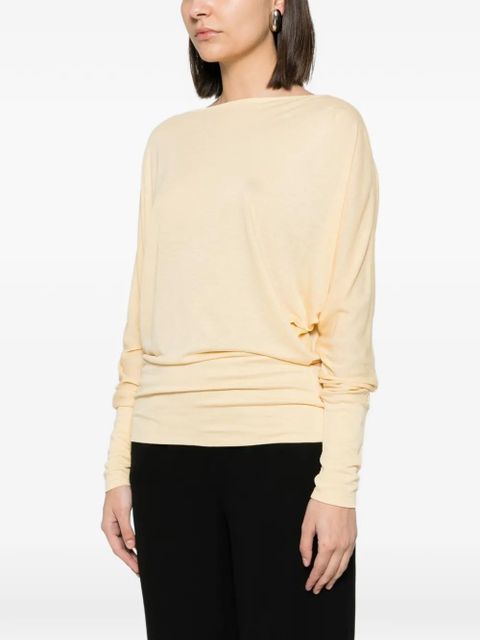 TOTEME boat-neck jersey sweater - Yellow