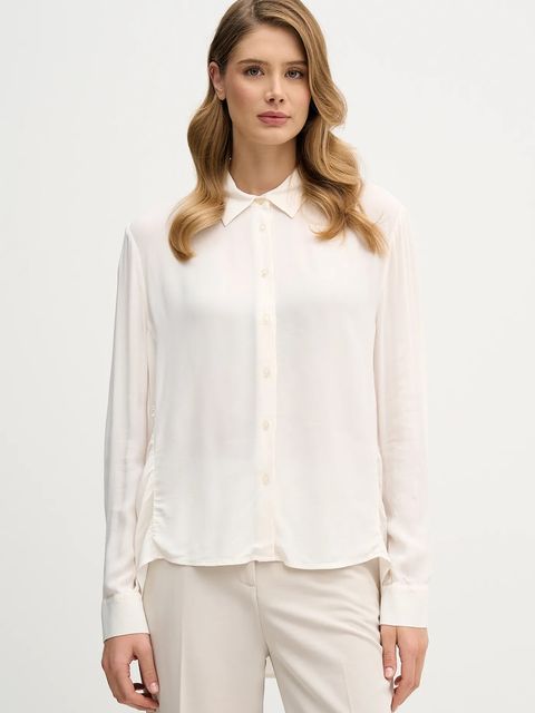 Sisley koszula damska kolor beżowy regular z kołnierzykiem klasycznym 5IDTLQ09G - zdjęcie produktu nr 1