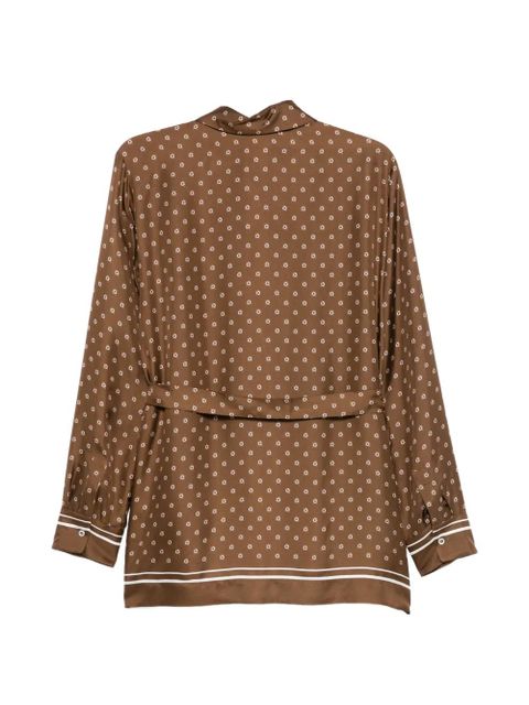 Max Mara geometric-print blouse - Brown - zdjęcie produktu nr 2
