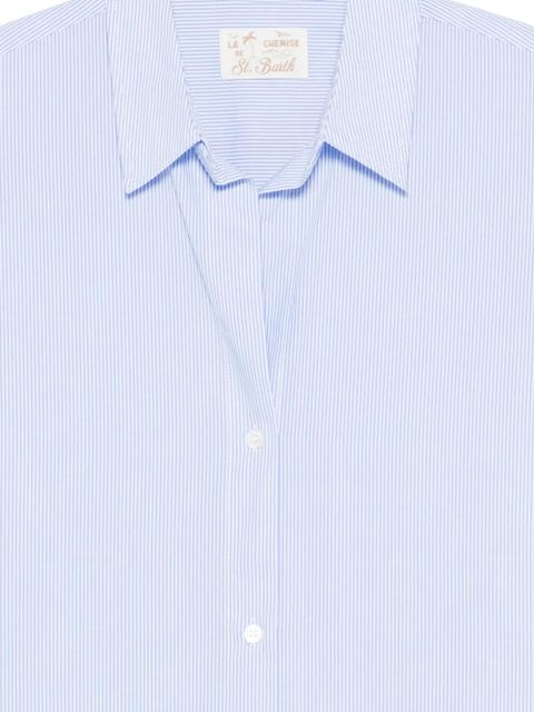 MC2 Saint Barth Cristal striped embroidered shirt - Blue