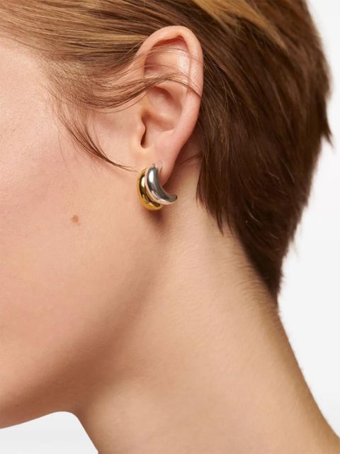 Monica Vinader Crescent Moon hoop earrings - Gold