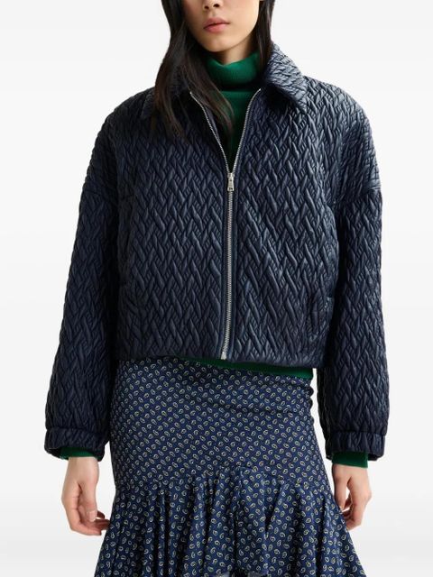 Essentiel Antwerp quilted zip-front jacket - Blue - zdjęcie produktu nr 2