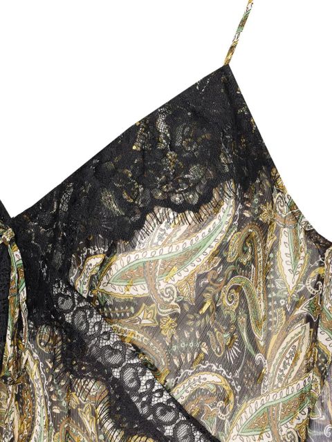 PINKO paisley lace-detailed top - Green - zdjęcie produktu nr 2