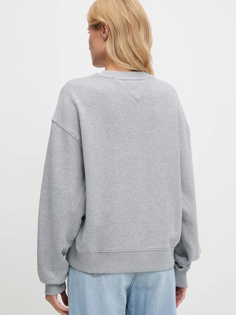 Tommy Jeans bluza bawełniana damska kolor szary z nadrukiem DW0DW21202 - zdjęcie produktu nr 2