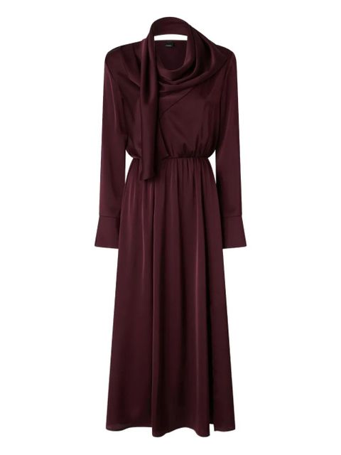 PINKO Maite scarf-detail midi dress - Red - zdjęcie produktu nr 1