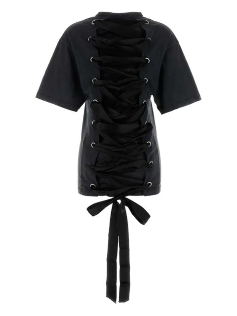Balenciaga lace-up back T-shirt - Black - zdjęcie produktu nr 2