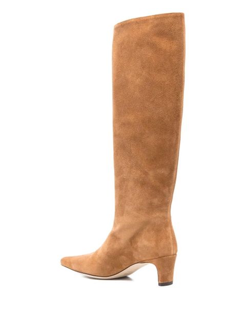 STAUD suede knee-high boots - Neutrals