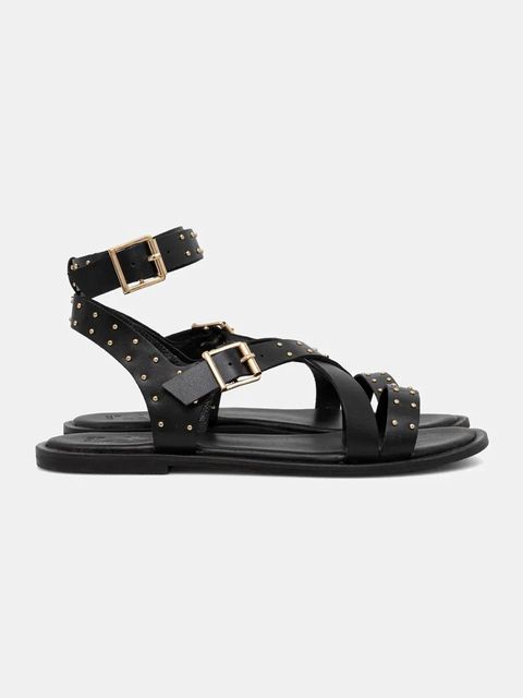 Answear.LAB sandały skórzane damskie kolor złoty