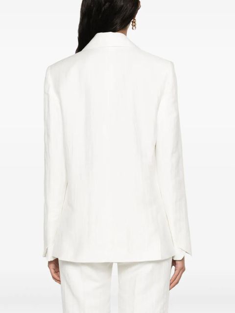 Zadig&Voltaire Vow single-breasted crinkled blazer - White
