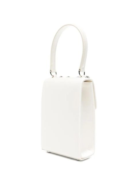 Self-Portrait bow-embellished tote bag - Neutrals