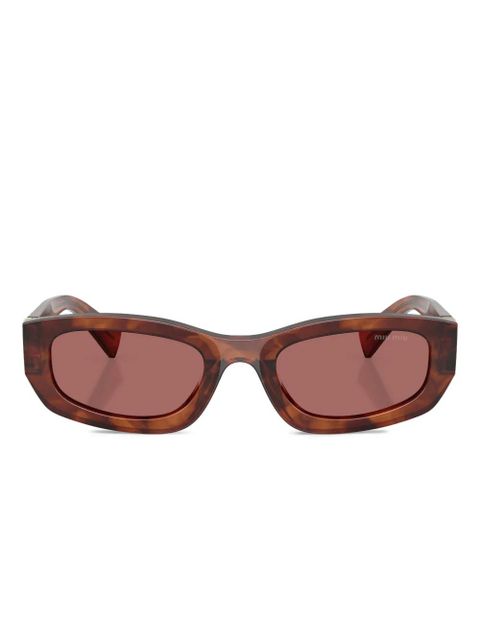 Miu Miu Eyewear logo-detail sunglasses - Brown - zdjęcie produktu nr 1