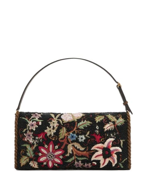 Valentino Garavani small Vain Soft embroidered shoulder bag - Black