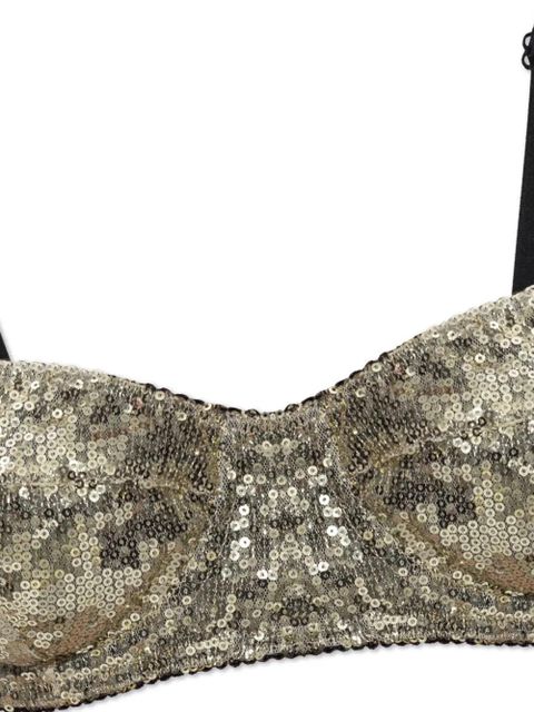 Dolce & Gabbana sequin bra - Gold