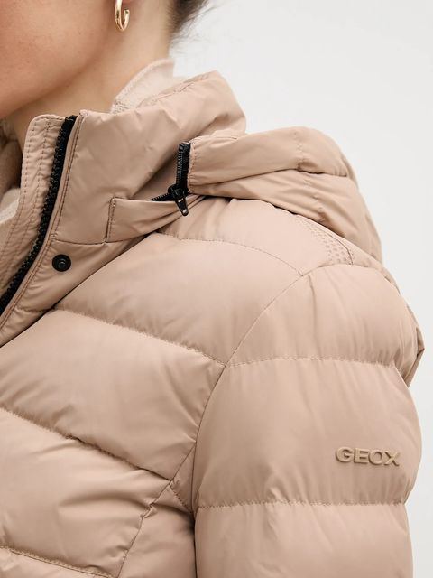 Geox kurtka puchowa CATRIA kolor beżowy zimowa W5626G T3152 - zdjęcie produktu nr 2