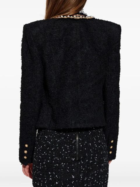 Balmain patch-detail tweed jacket - Black - zdjęcie produktu nr 2
