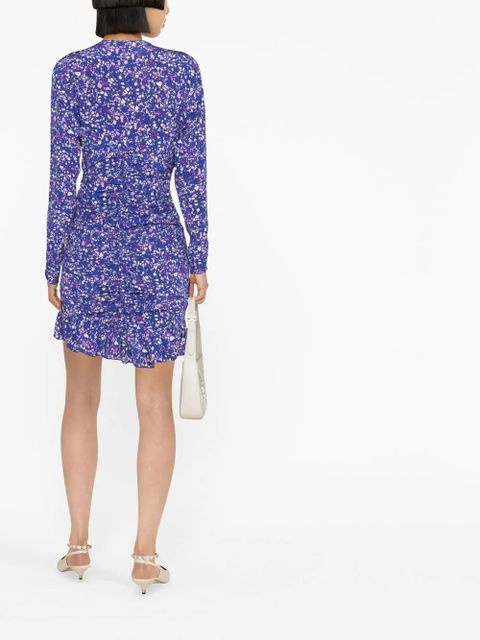 ISABEL MARANT Lara floral-print mini dress - Blue