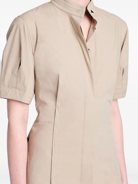 Proenza Schouler Tracey buttoned-slits midi dress - Neutrals