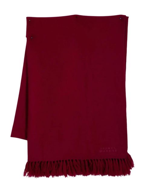ISABEL MARANT fringed-trim scarf - Red - zdjęcie produktu nr 2