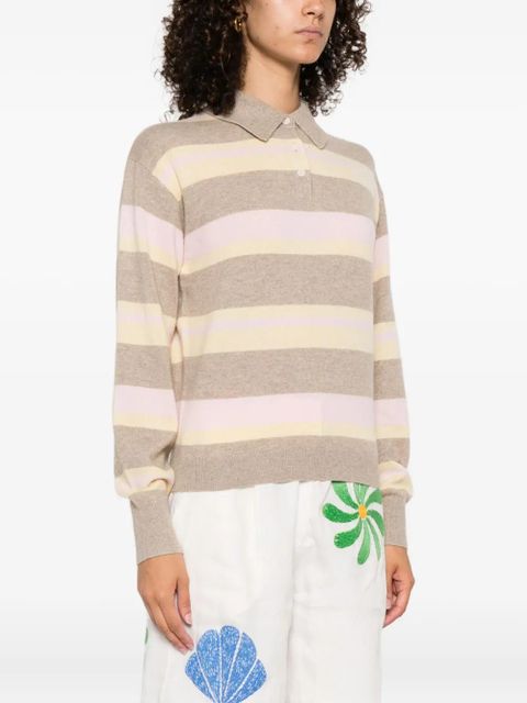 Guest In Residence striped polo shirt - Brown - zdjęcie produktu nr 2