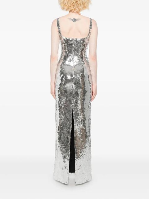 16Arlington Electra sequin square-neck gown - Silver